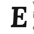 E icon