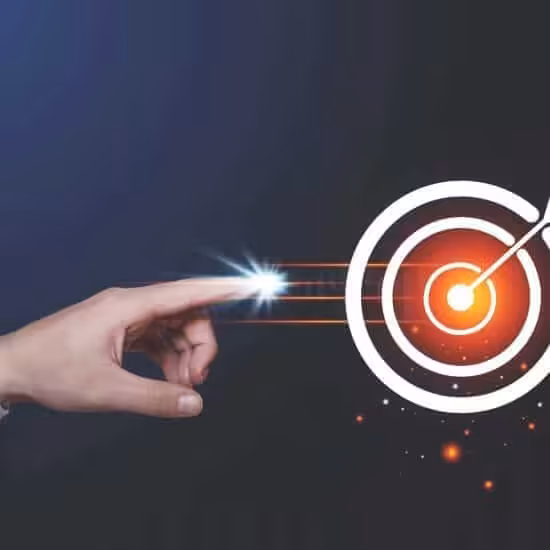 targeting target center business concept