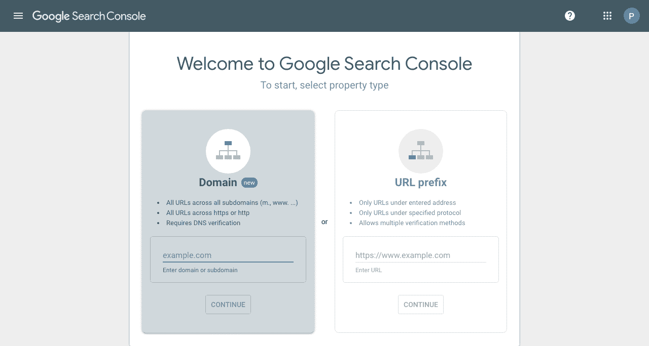 Google Search Console Setup Step 2