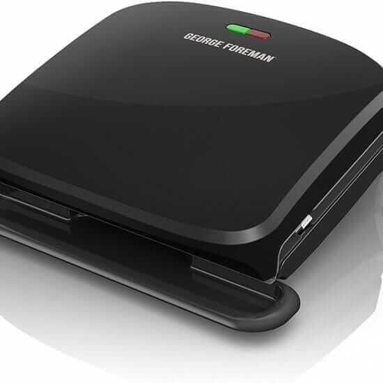 002 George Foreman 4 Serving Removable Plate Grill and Panini Press Black GRP1060B