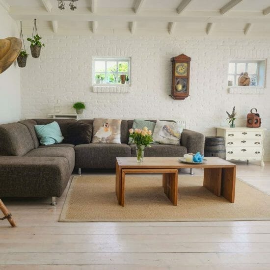 brown wooden center table