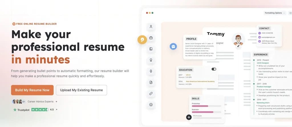 Free Online Resume Builder Resume Genius VgohTaSU