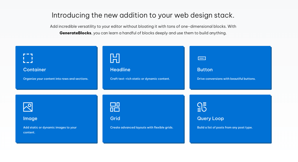 GenerateBlocks Build better WordPress sites with GenerateBlocks 5P3MTzEO
