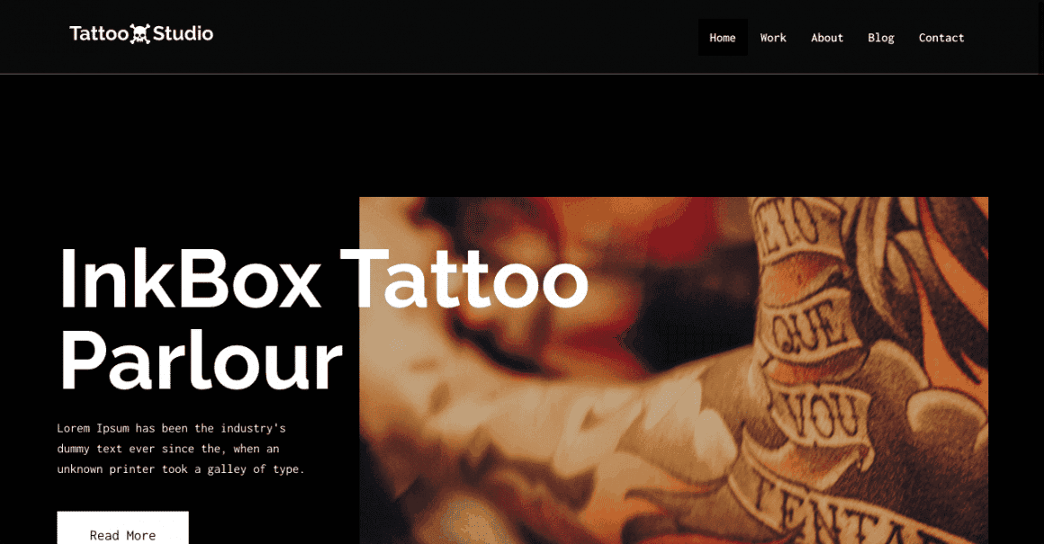 Tattoo Studio Website Demo