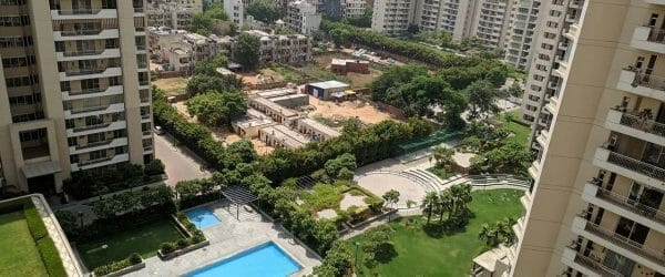 apartments, pool, architecture