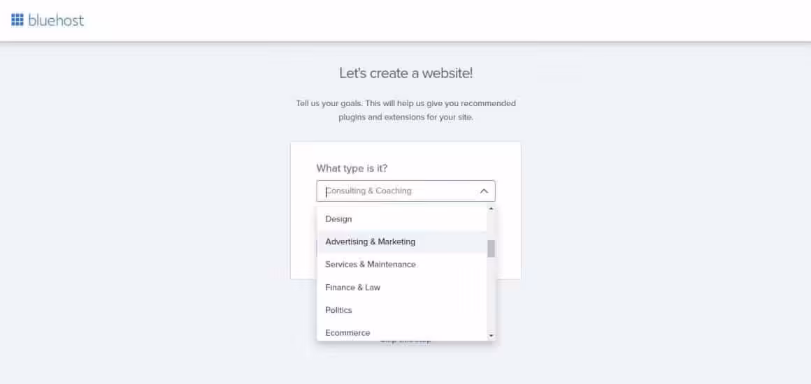Create a Business Website with Bluehost and WordPress Step 10