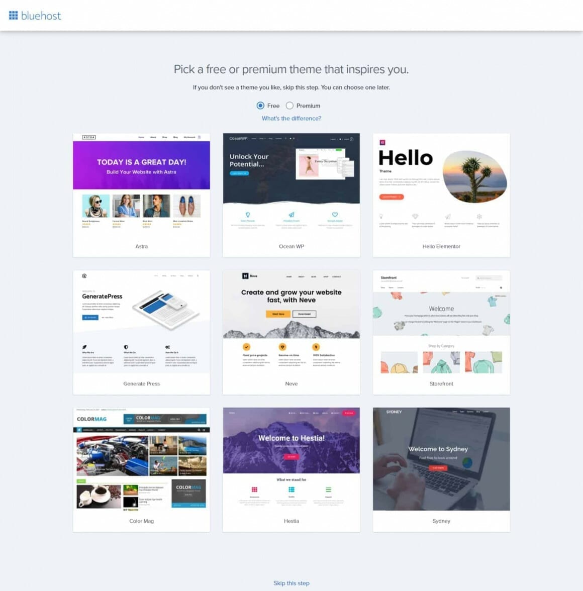 Create a Business Website with Bluehost and WordPress Step 13