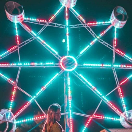 ferris wheel at night