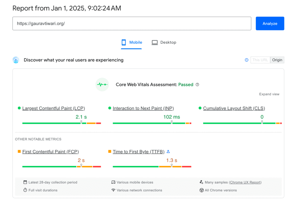 PageSpeed Insights 1