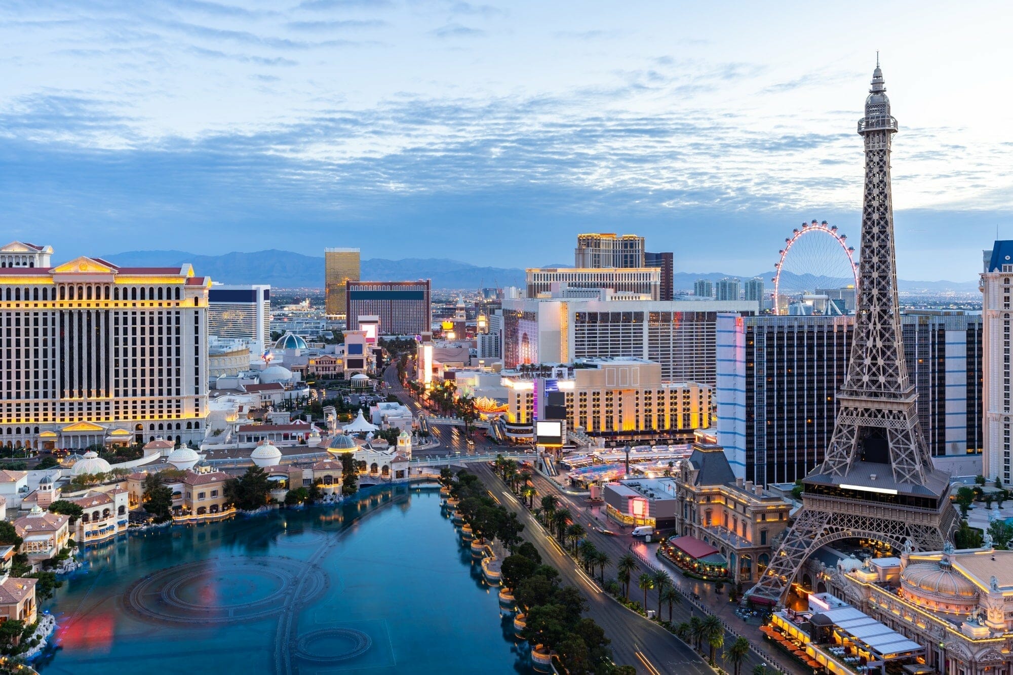 las vegas strip sunrise