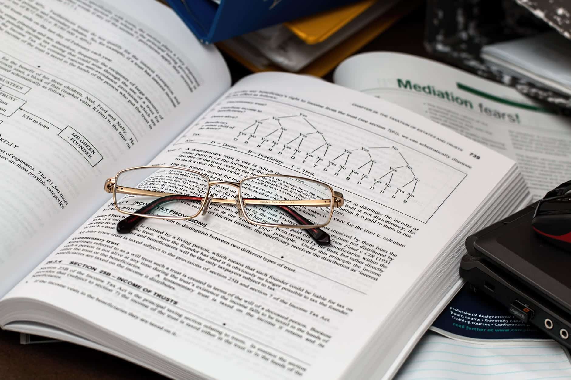 eyeglasses on open book, best real analysis books