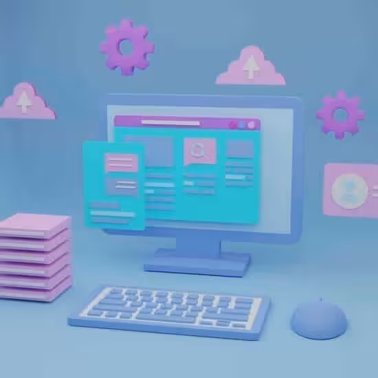 software-web-development-3d-illustration
