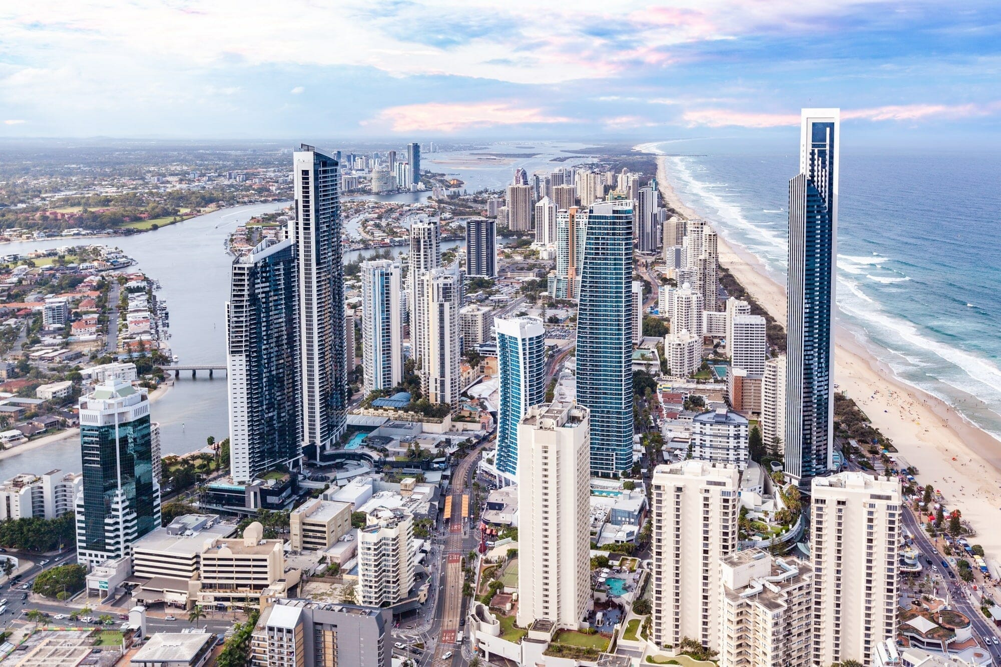 surfers paradise high rise skyline gold coast queensland australia