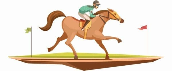 Horse Riding Retro Design Concept