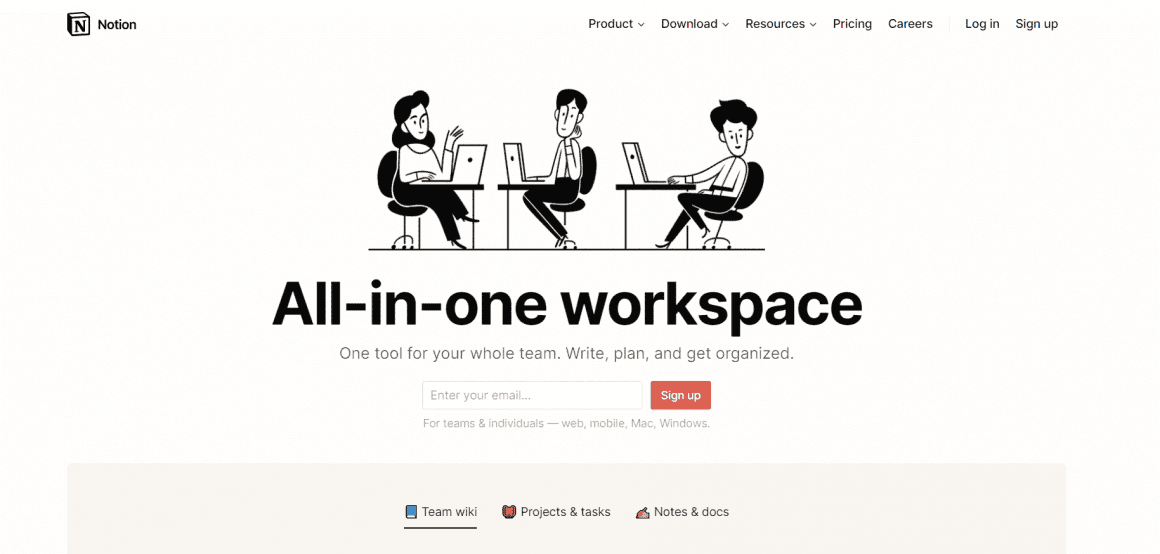 Notion Landing Page