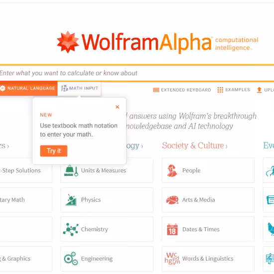 Wolfram Alpha Online Math Solver