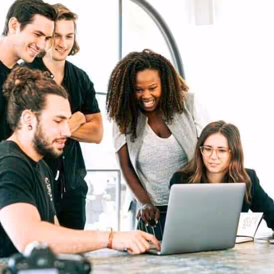 man in black crew neck t shirt sitting beside woman in gray crew neck t shirt