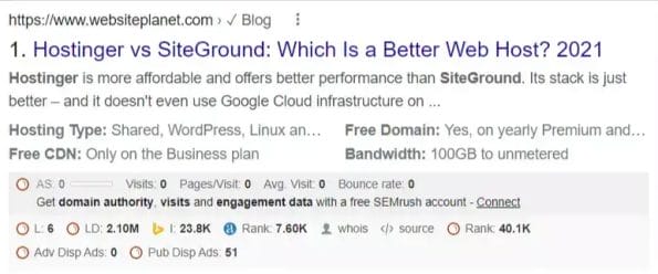 siteground vs hostinger blog post description