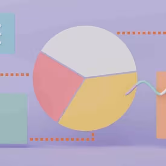 3d render seo pie graph data analytics user interface business graph chart future planning