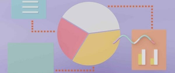 3d render seo pie graph data analytics user interface business graph chart future planning