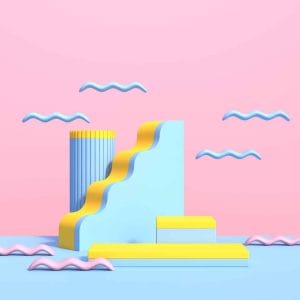 abstract-3d-scene-with-geometric-shapes-different-colors-with-podium-product-demonstration-render