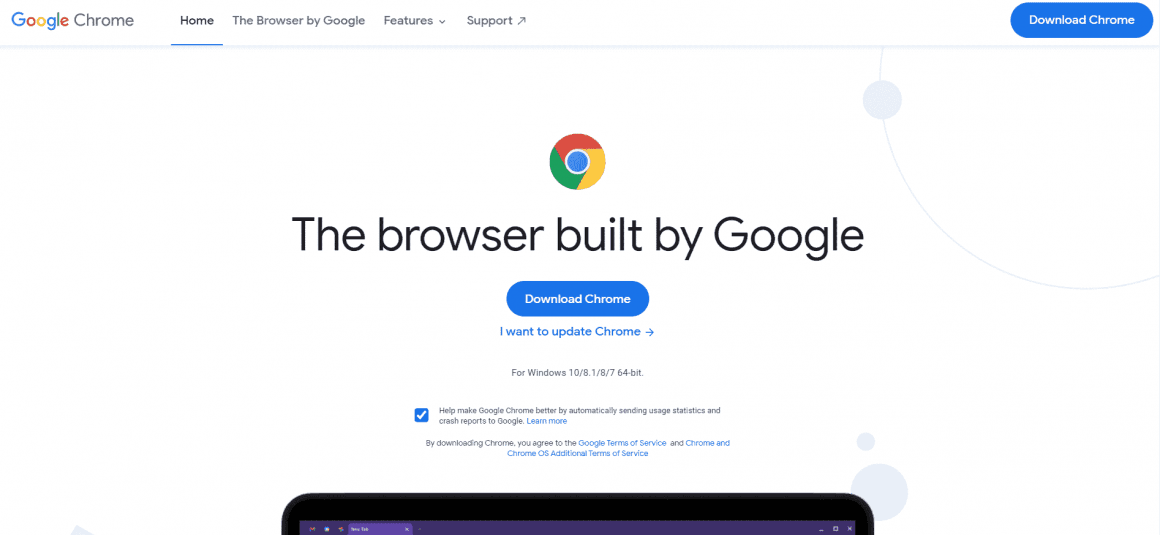 Google Chrome Download Page