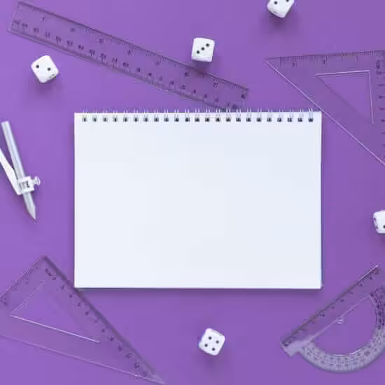 math-rulers-supplies-with-dices-empty-notebook