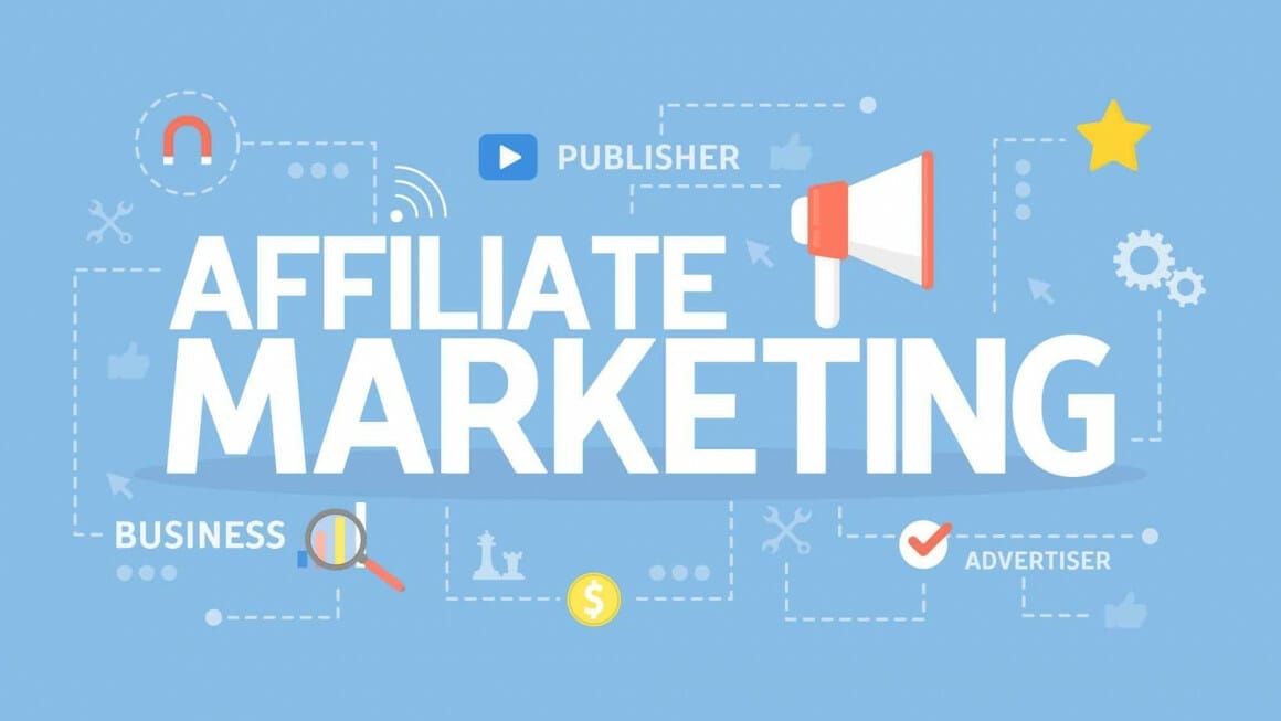 Affiliate marketing concept illustration. Idea of business and advertising.