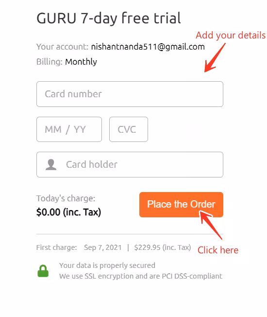 SEMrush Guru plan free trial