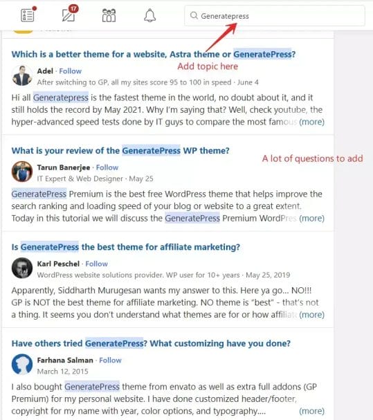 Find user queries to make your blog perusasive