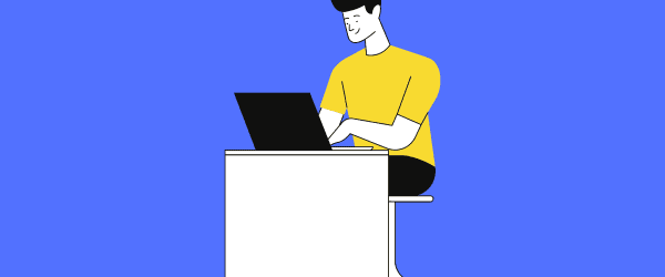 man with laptop