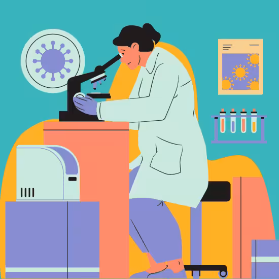 Microscope Lady Student