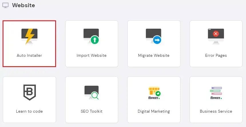 Hostinger auto installer