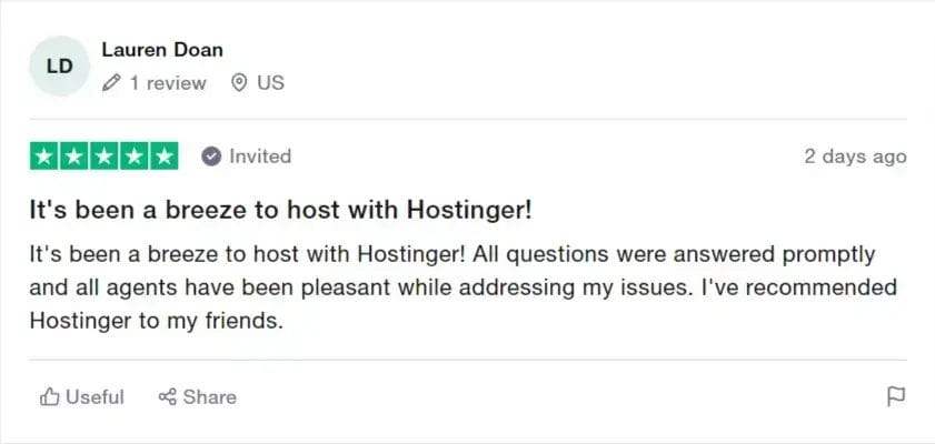 Hostinger user feedback