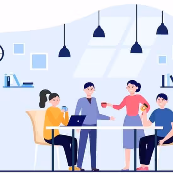 office people hybrid work scaled