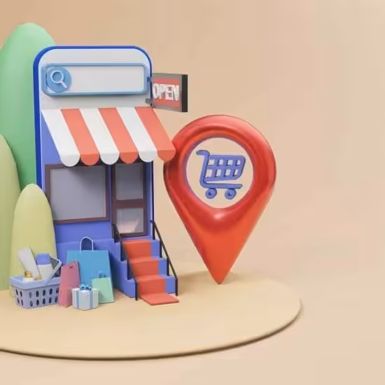 shopping online website mobile application concept marketing digital marketing 3d rendering