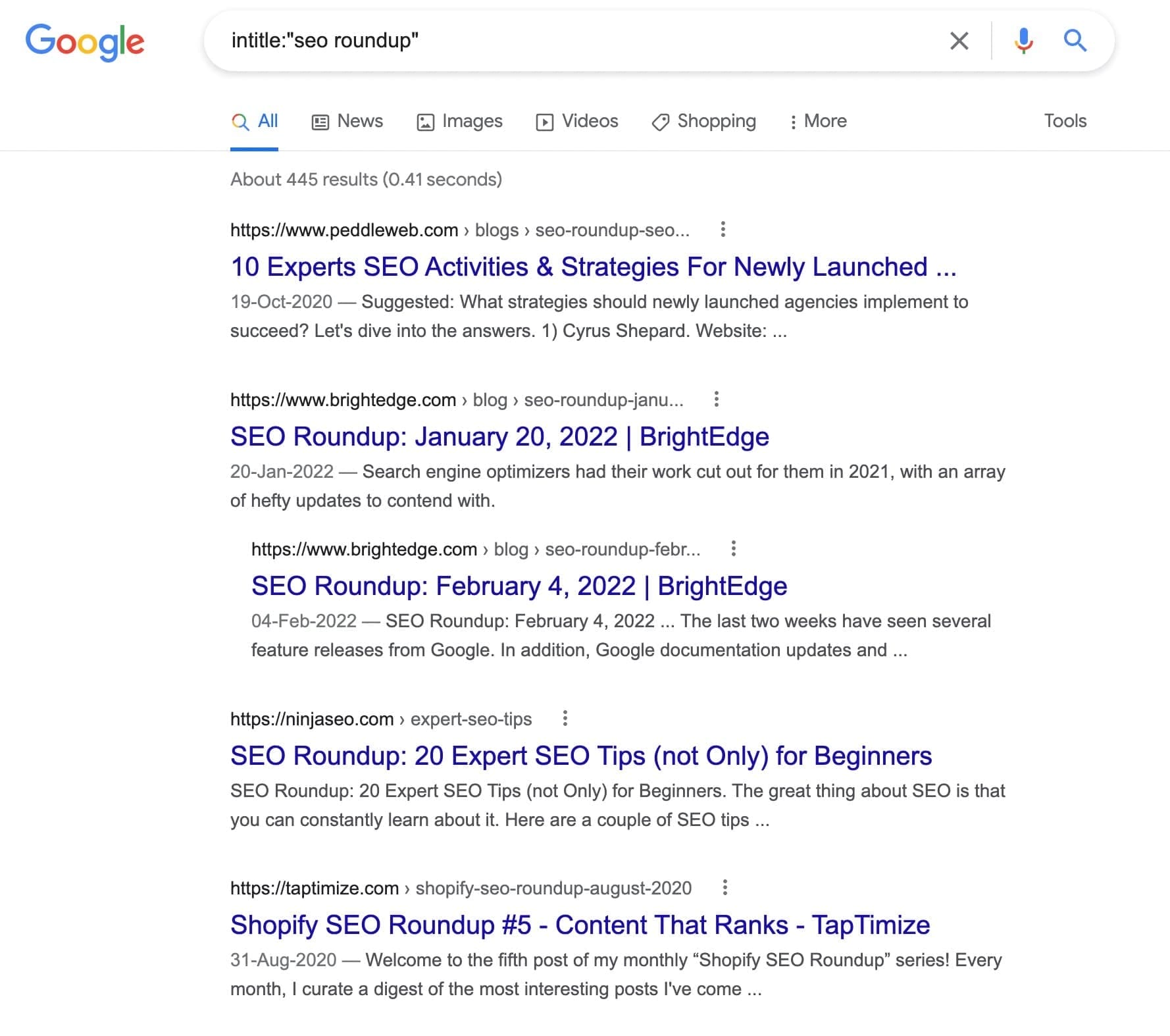 seo roundup