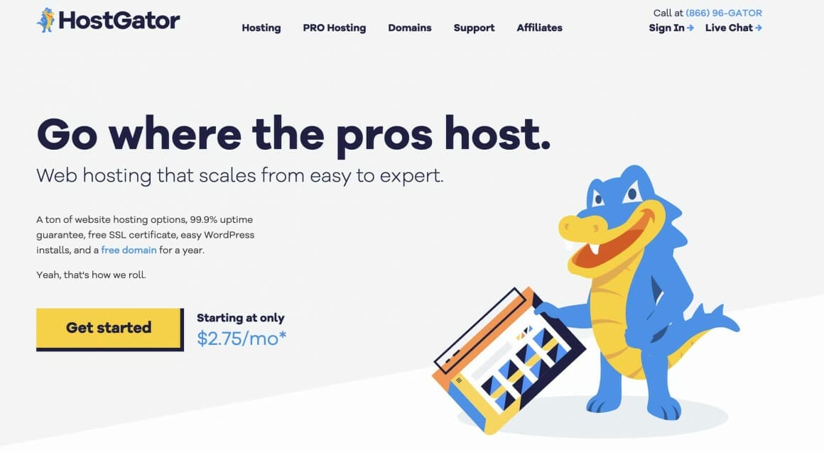 Hostgator Homepage