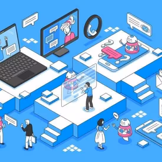 Chatbot Isometric Concept