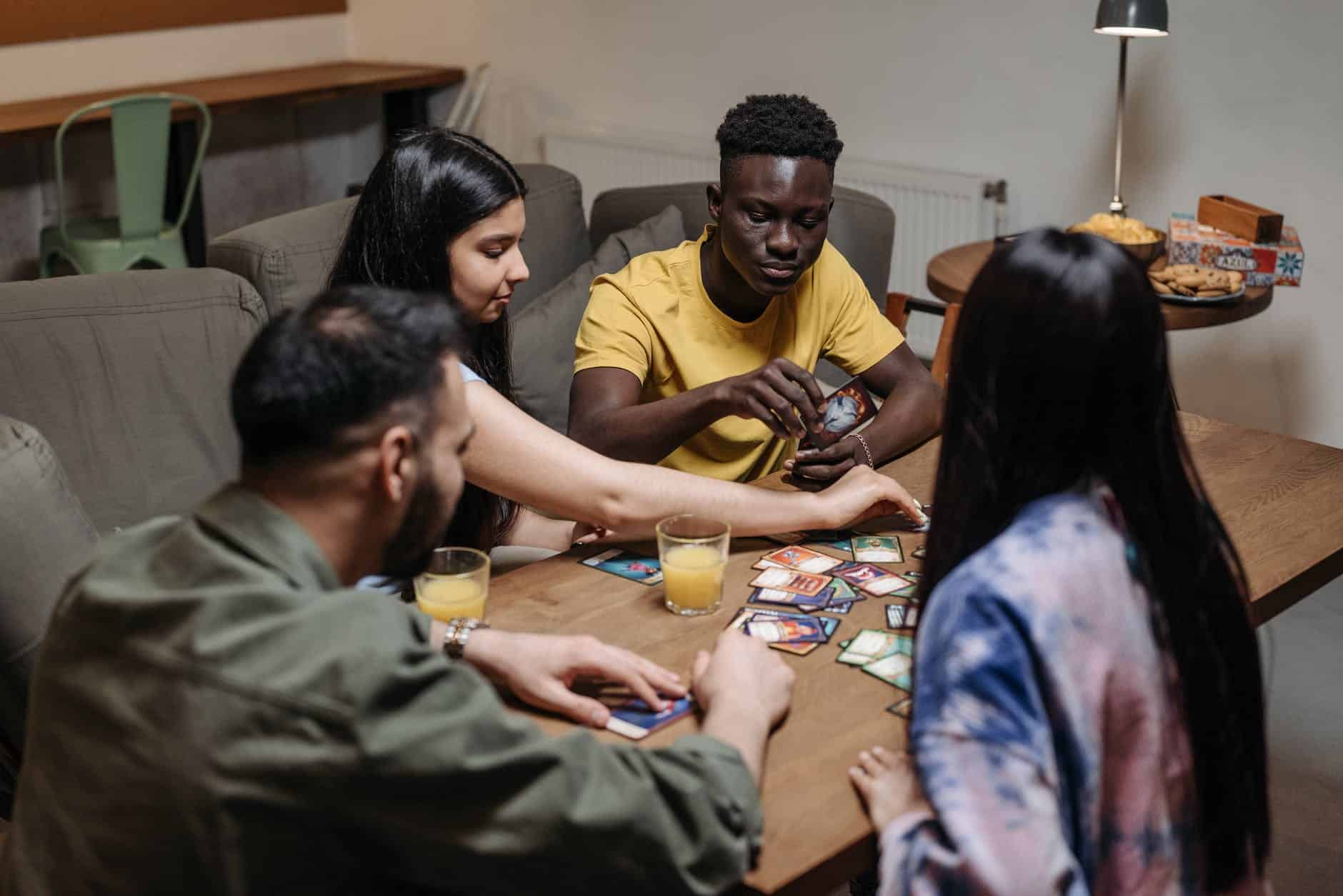 friends playing card games