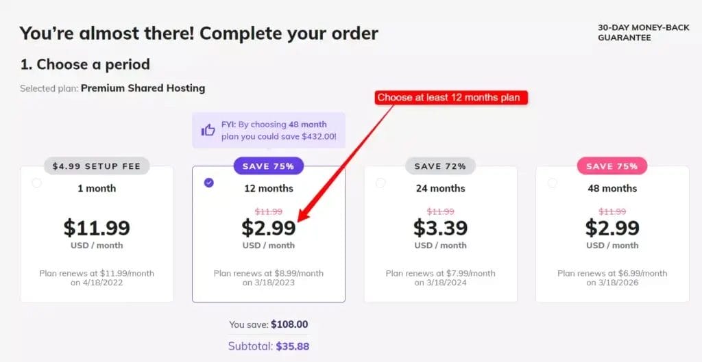 How to buy hosting from hostinger?
