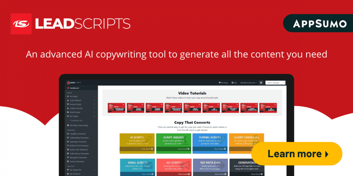 LeadScripts – The Best among AI Writing Tools