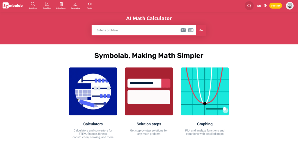 Symbolab AI Math Calculator Problem Solver