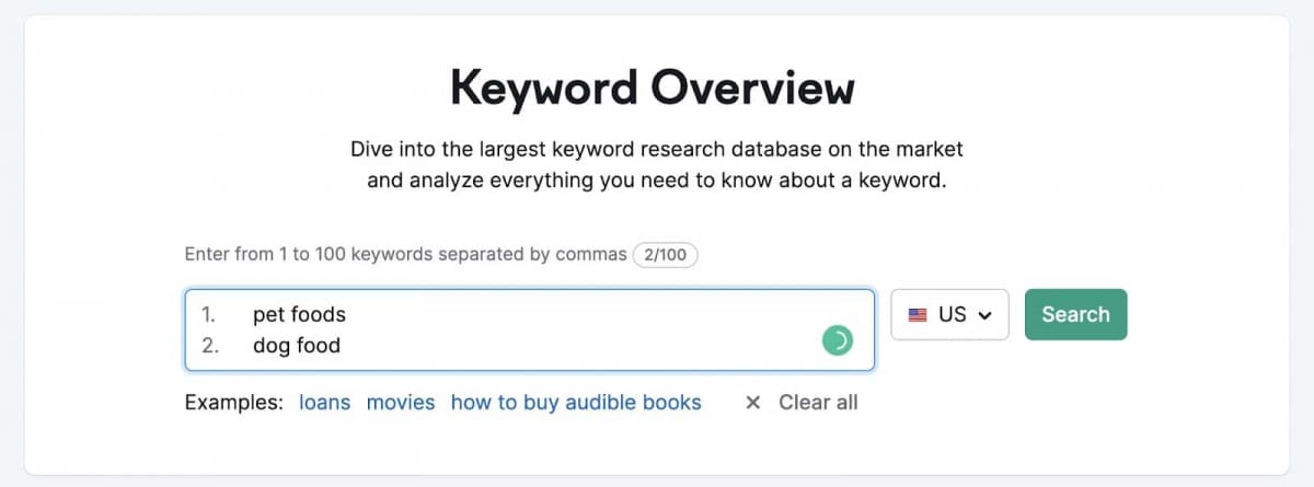 keyword overview