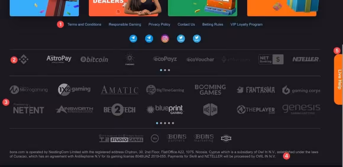  trustworthy website footer