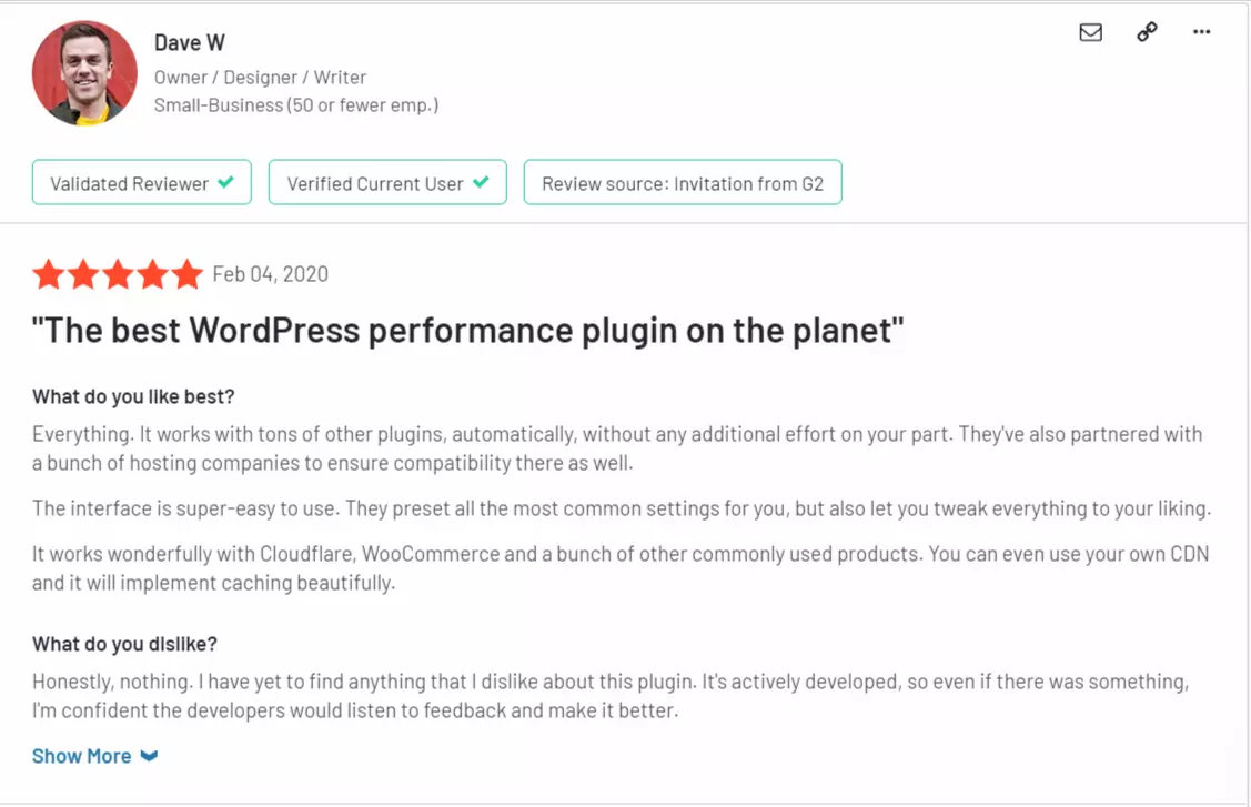 trust pilot wp rocket plugin review