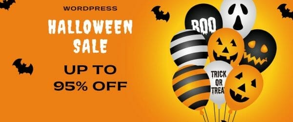 Post Featured Image Banner for No Tricks 🎃 Only Treat. Best WordPress Halloween Deals (2024)