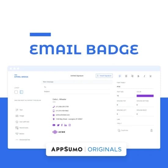 as web Emailbadge