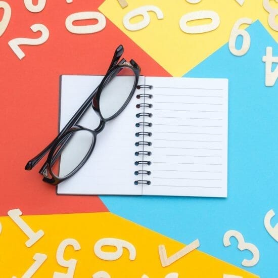 eyeglasses with black frames