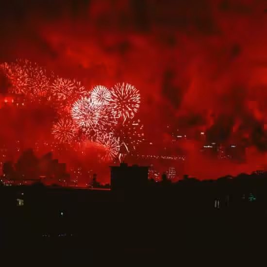 red fireworks display
